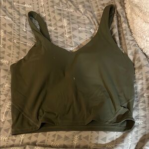 Olive Green Women's sports bra